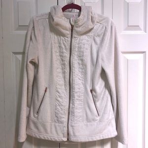 Betsey Johnson White Jacket w/ Copper zippers